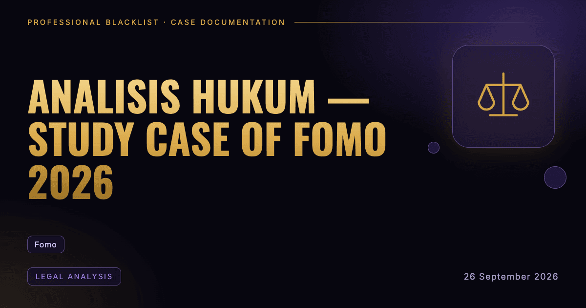 Header illustration: legal analysis involving Fomo