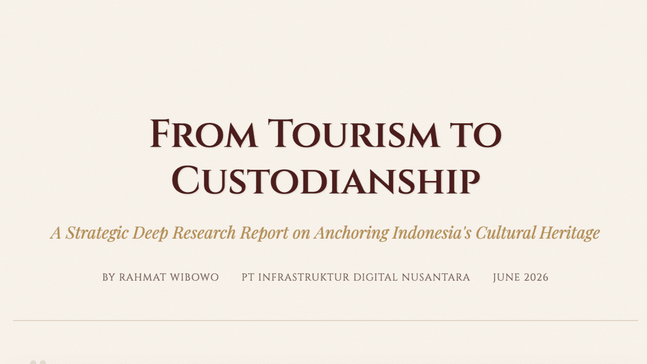 From Tourism to Custodianship Revolutionizing Tourism With Cultural Heritage By Rahmat Wibowo From InfraLoka