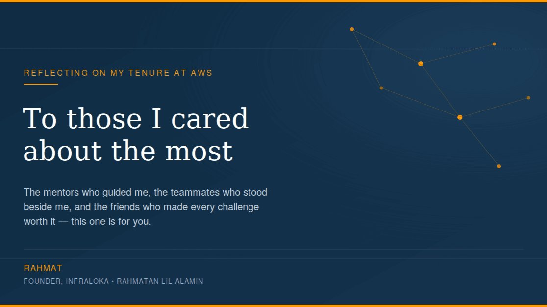 Those I Cared About The Most in Amazon Web Services By Rahmat Wibowo From Infraloka