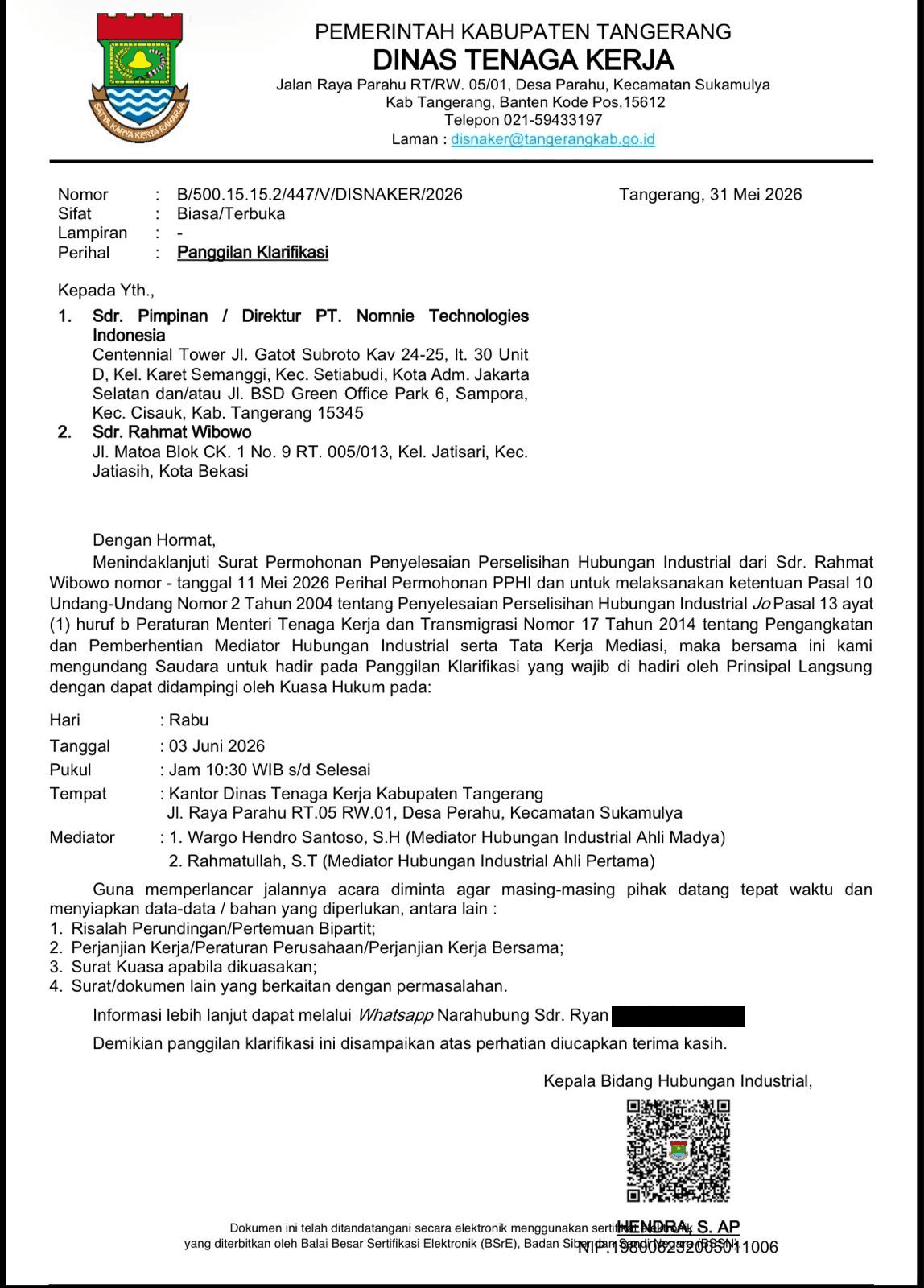 My Labor Dispute with PT Nomnie Technologies Indonesia (Nomni AI / Nomni.AI, formerly Liven)