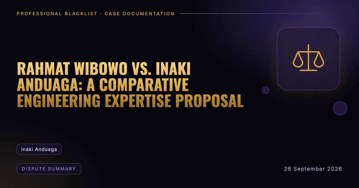 Header illustration: dispute summary involving Inaki Anduaga