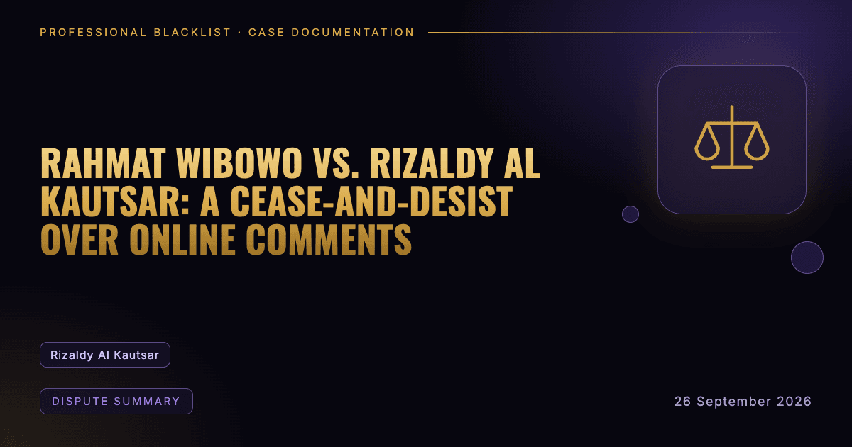 Header illustration: dispute summary involving Rizaldy Al Kautsar