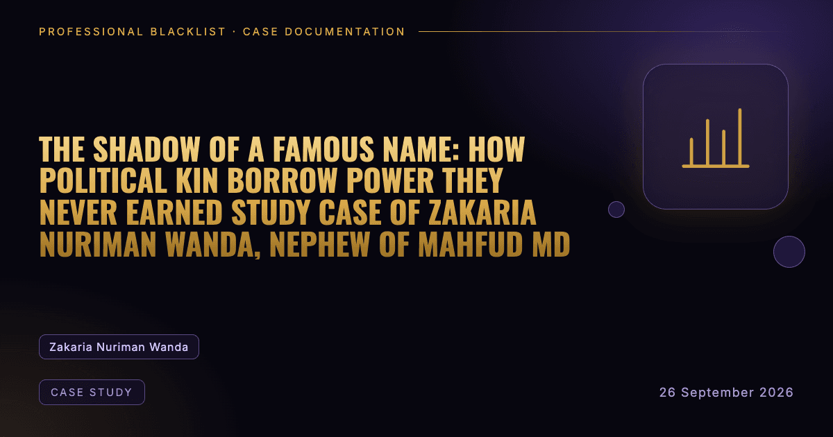 Header illustration: case study involving Zakaria Nuriman Wanda
