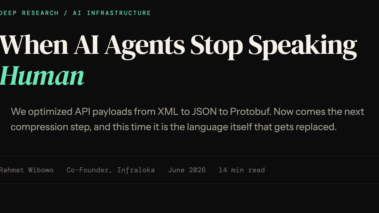 When AI Agents Stop Speaking Human