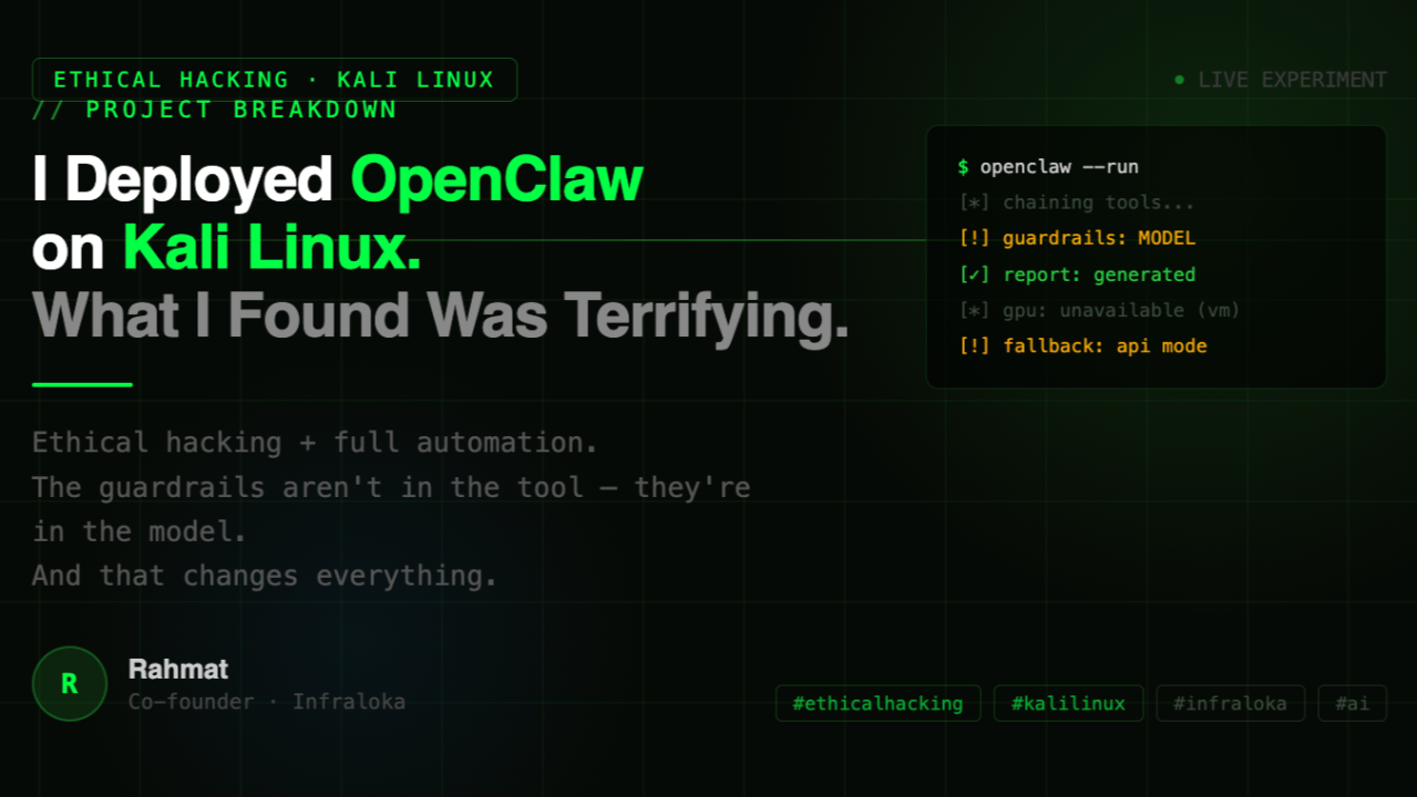 I Deployed OpenClaw on Kali Linux. What I Found Was Terrifying.