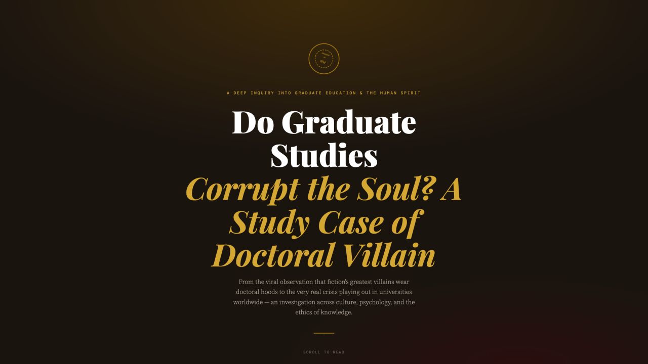 Do Graduate Studies