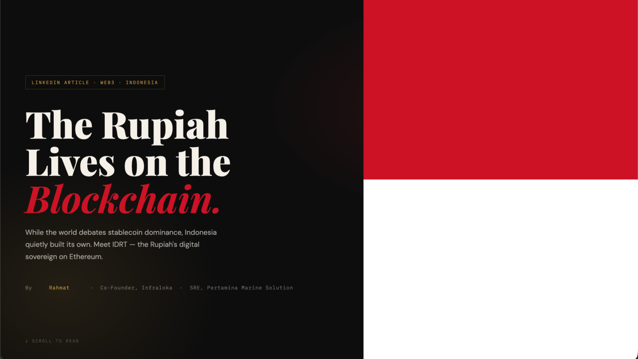 The Rupiah Lives on the Blockchain.