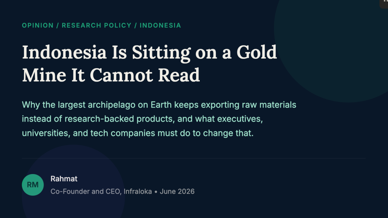 Indonesia Is Sitting on a Gold Mine It Cannot Read