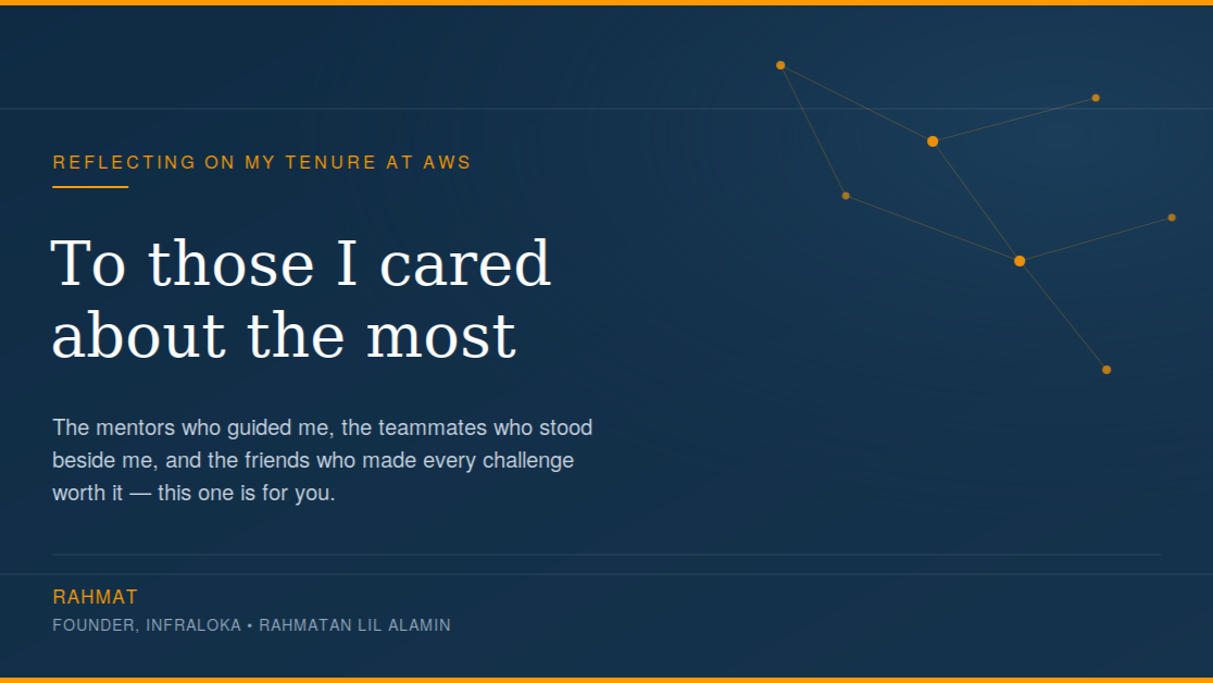 Those I Cared About The Most in Amazon Web Services