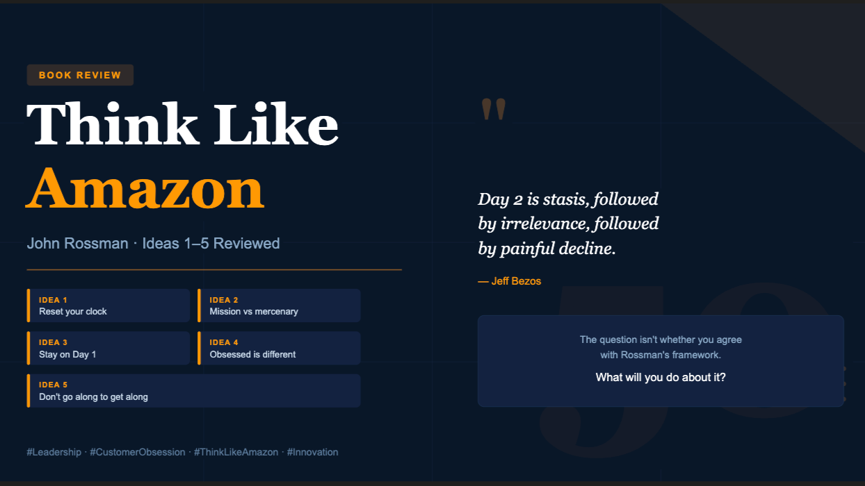 Think Like Amazon: 5 Ideas That Will Rewire How You Lead