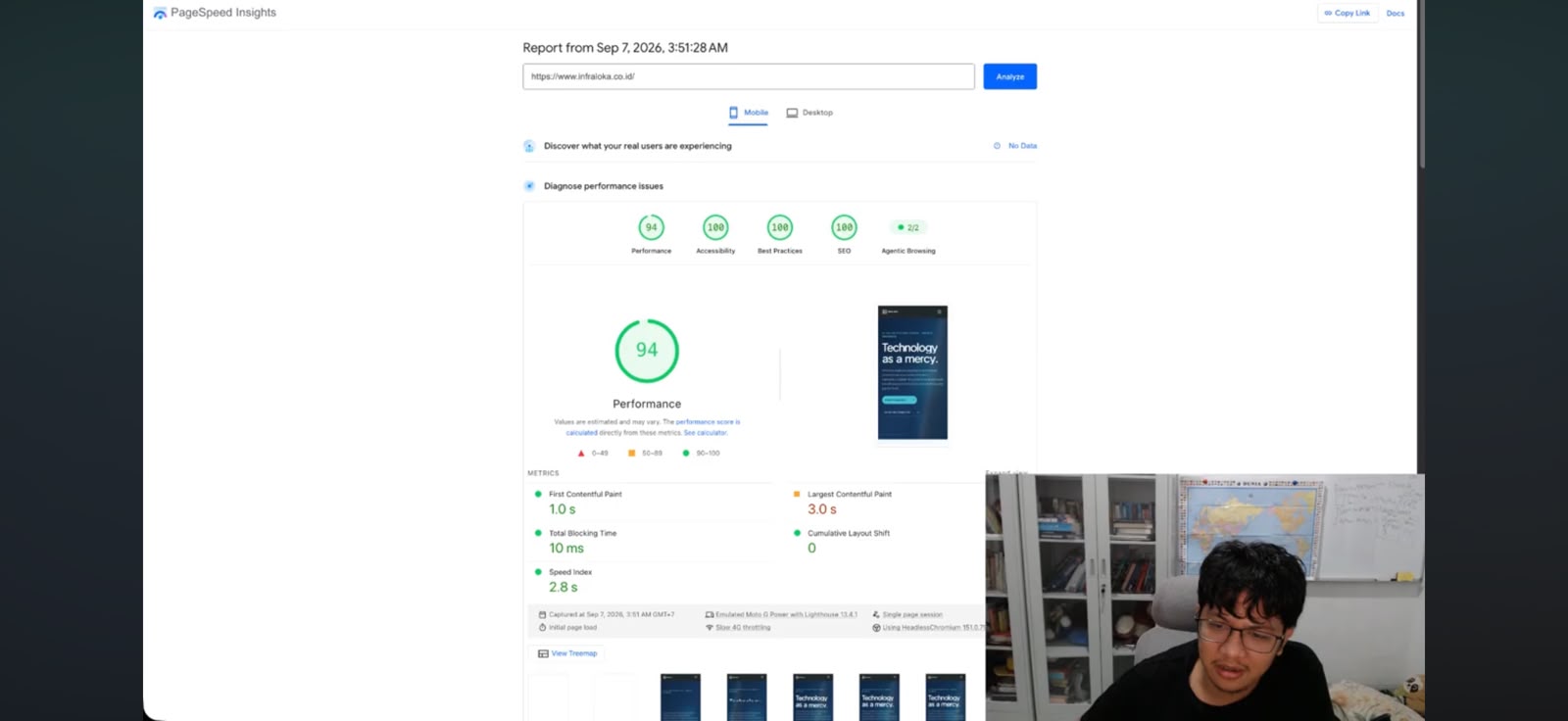 infraloka.co.id mobile PageSpeed score