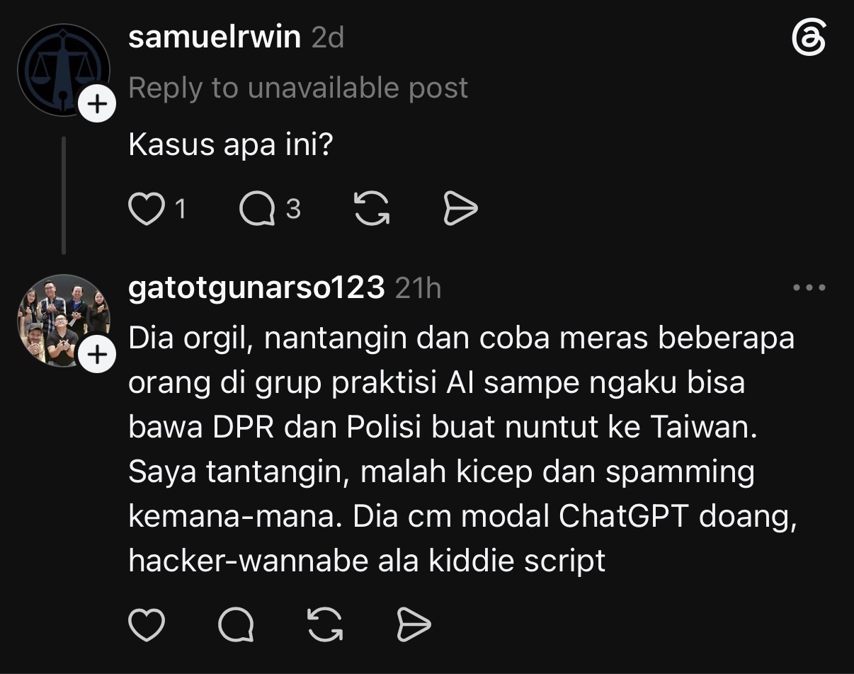 Threads exhibit 15: repeated central allegation