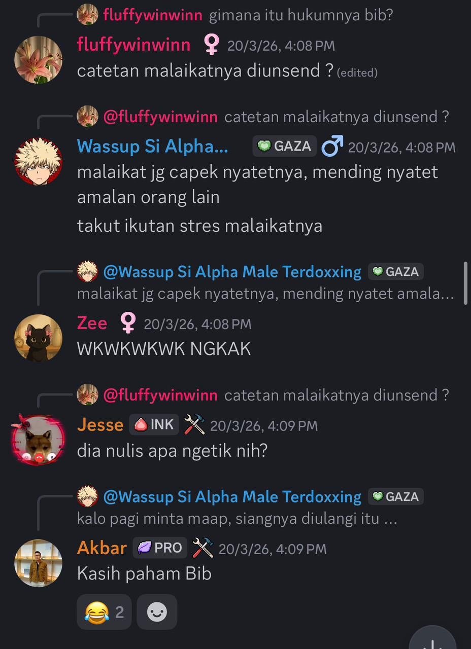 Evidence E-2: Discord exchange of 20 March 2026 with the reply "WKWKWKWK NGKAK"