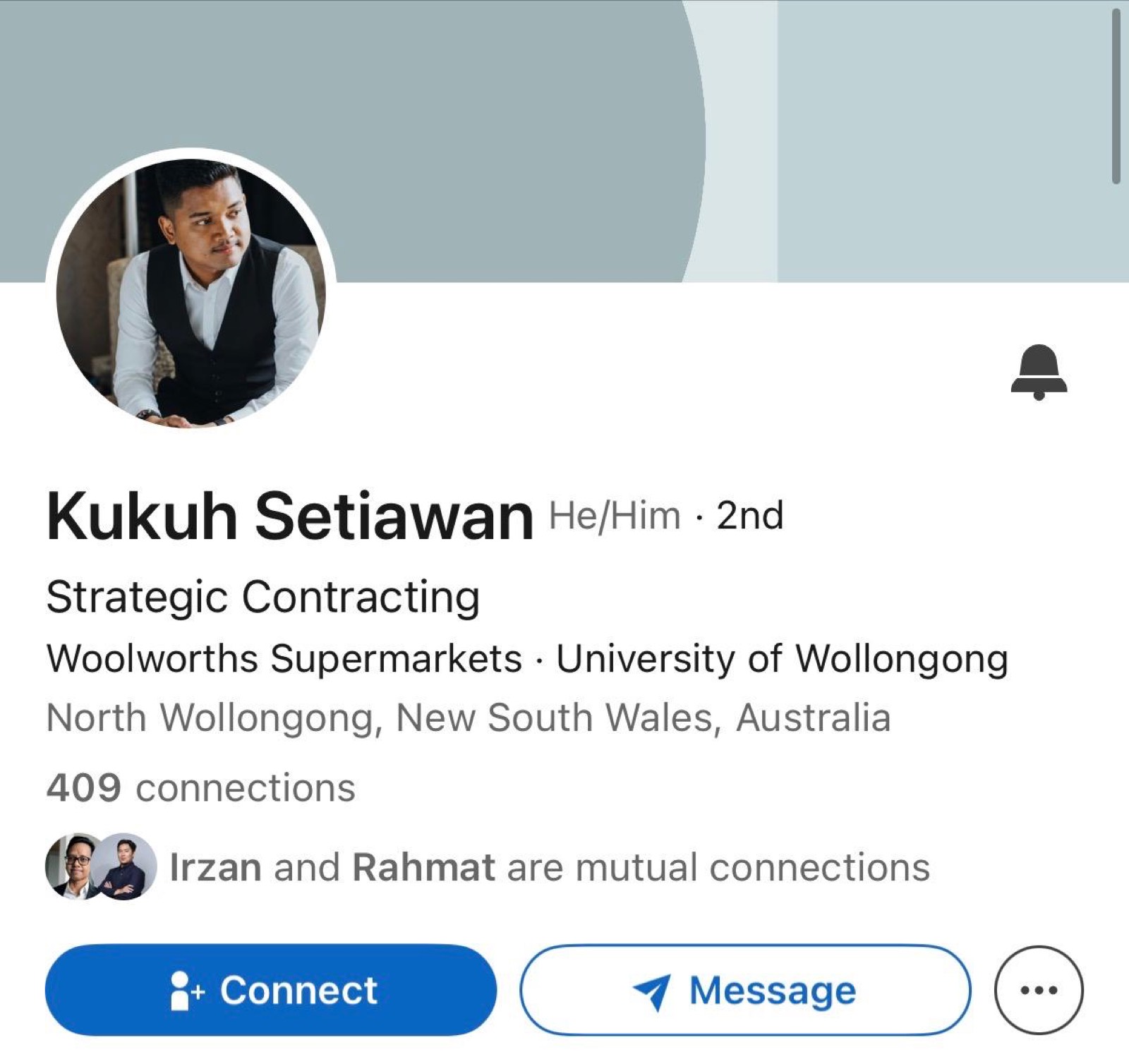 Evidence E-4: the public LinkedIn profile used to identify the account holder