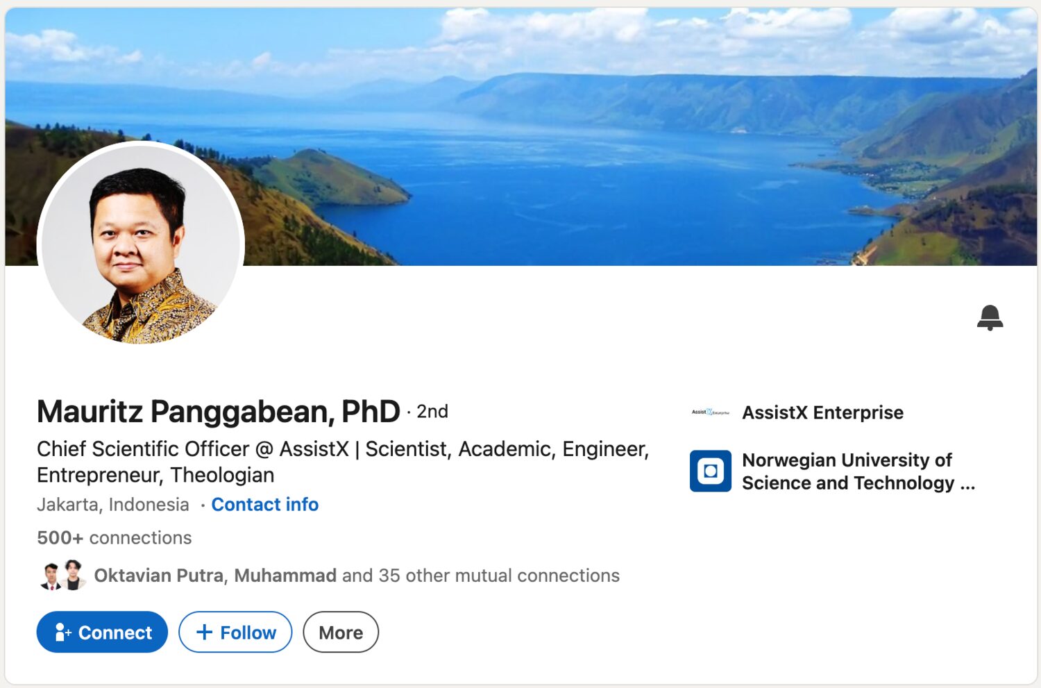 Evidence C-1: the public LinkedIn profile used to identify him