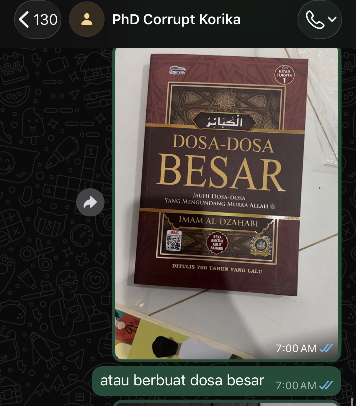 Chat with a book on major sins