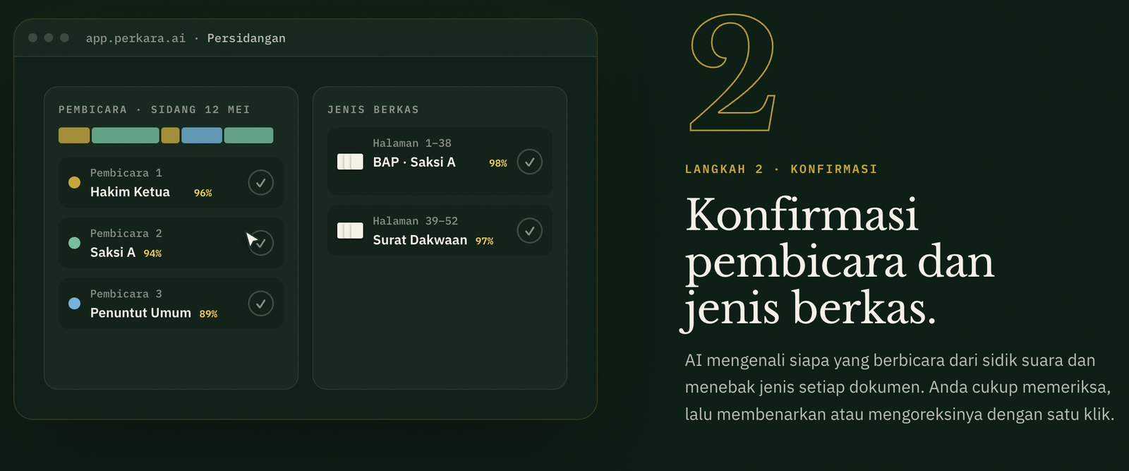 Marketing material, Step 2: confirm speakers and file types