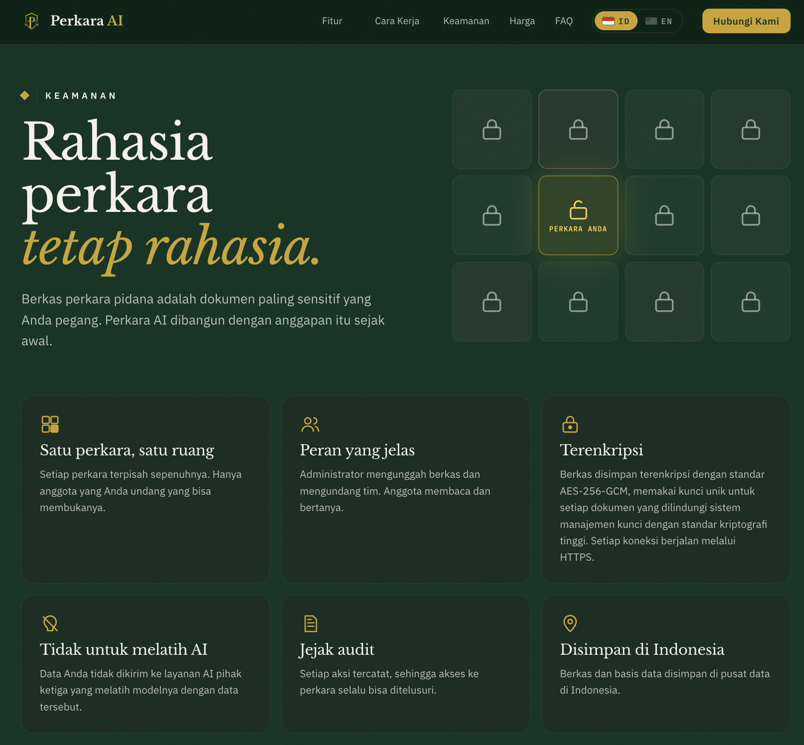 perkara.ai Security page