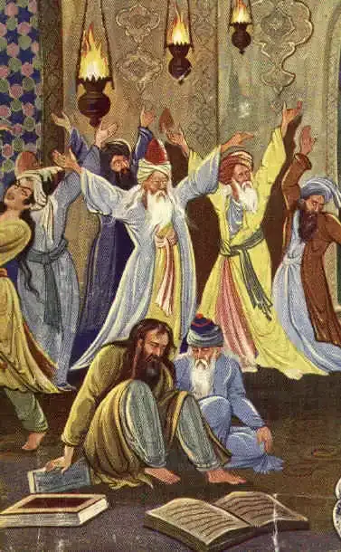Para dervish yang berputar